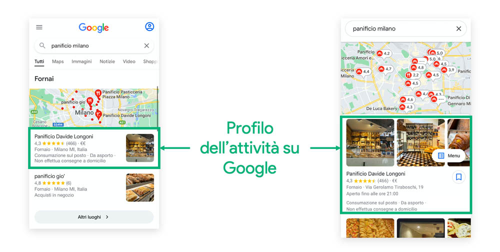 scheda di google my business