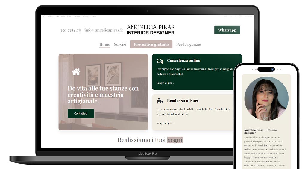 sito per iterior designer