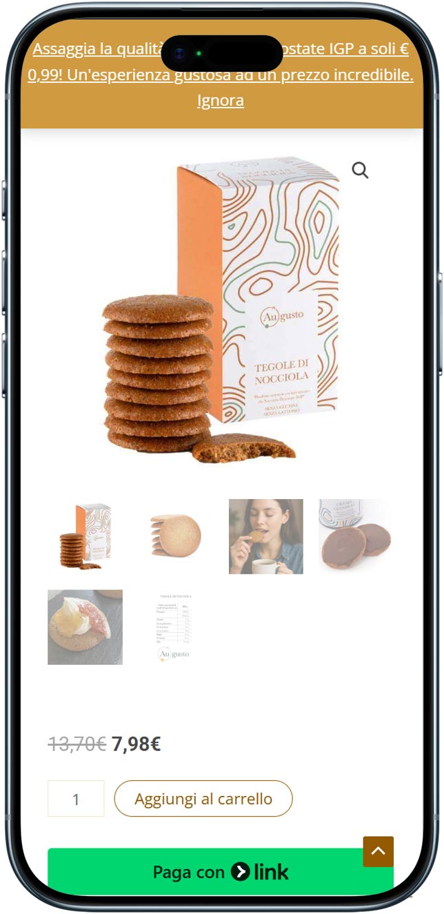 visibilità sito ecommerce da iphone